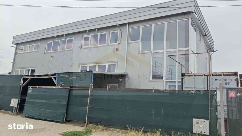 Popesti-Leordeni, hala industriala cu birouri de inchiriat, 542 mp, rampa