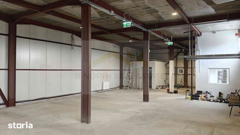 Popesti-Leordeni, hala industriala cu birouri de inchiriat, 542 mp, rampa