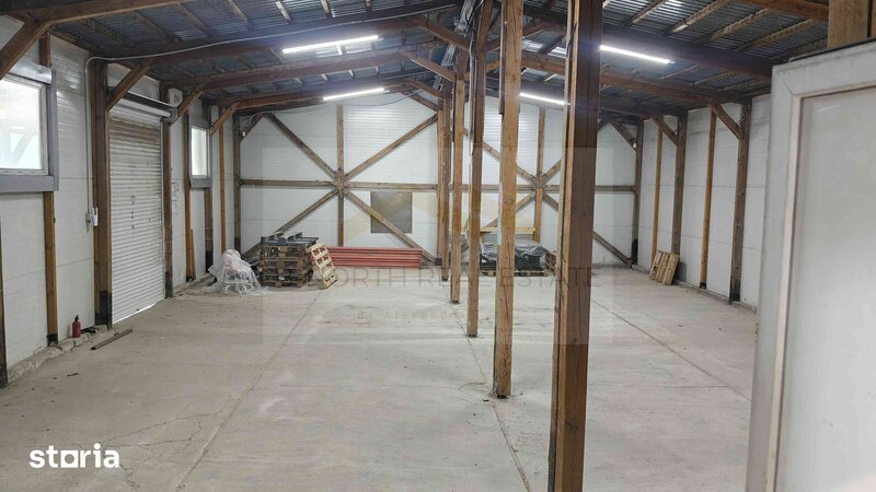 Popesti-Leordeni, hala industriala cu birouri de inchiriat, 542 mp, rampa