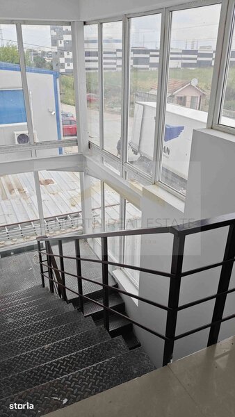 Popesti-Leordeni, hala industriala cu birouri de inchiriat, 542 mp, rampa